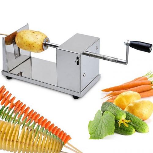 Stainless Steel Spiral Potato Slicer Chips Twist French Fry Vegetable Cutter