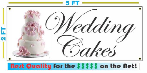 Full Color WEDDING CAKES All Weather Banner Sign 4 Bakery Supply Cake Decorating