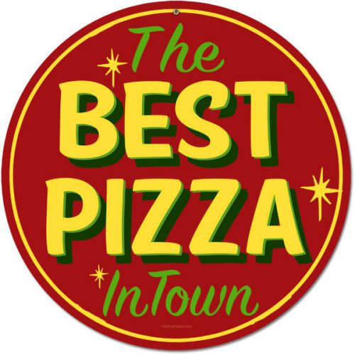 Retro best pizza kitchen sign for sale