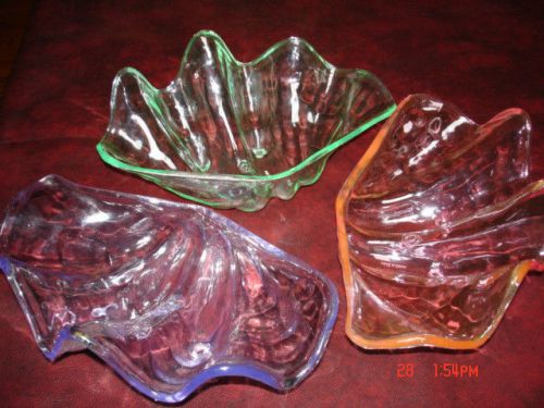 Clam shell buffet side dish 9&#034; carlisle 405-339-07 clear san plastic set of 3 for sale