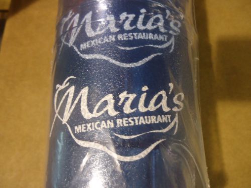 New Case of (72) Restaurant Tumblers 24 oz Ice Blue Maria&#039;s Mexican Cups