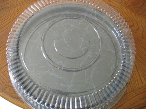 Twelve 18 inch Serving Trays with Dome Lids-Never Used