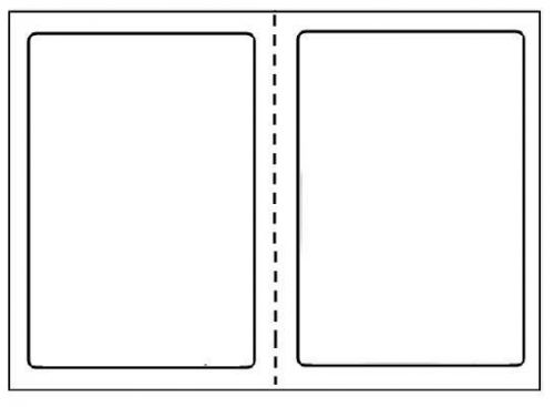 R 6000 Round Corner Shipping Labels 2 Per Sheet8.5 x 11-Self Adhesive USPS FedEx