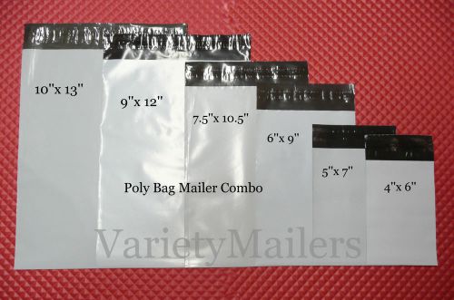 150 poly bag mailing envelope variety pack ~ 6 sizes ~  free priority shipping! for sale