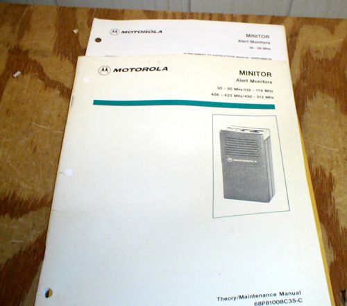 Motorola Minitor I Low Band Pager Service Manual