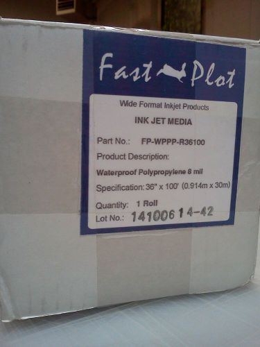Fast Plot Ink Jet Media - Waterproof Polypropylene 8 mil - 36&#034; 100&#039;