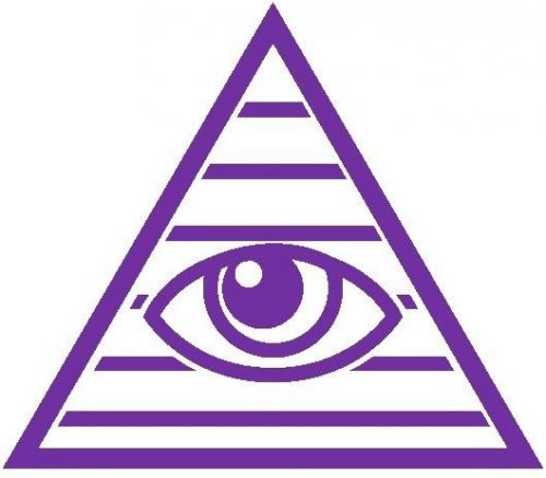 30 Custom Purple All Seeing Eye Personalized Address Labels