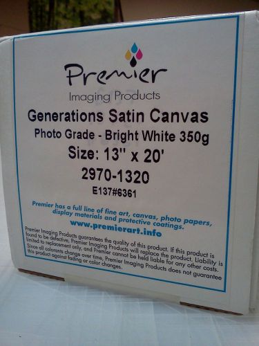 Premier Generations Satin Canvas - Photo Grade -Bright White 350 g - 13&#034; x 20&#039;