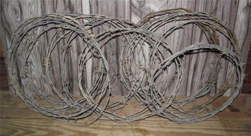 Vintage Lot Of 11 Pieces Rolled Barb Wire