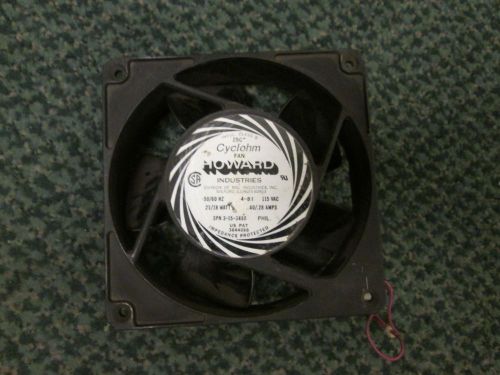 Howard Industries Cyclohm Fan SPN 3-15-3450 50/60 Hz 4-8 I 115 VAC 21/18 W Used