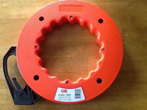 100 ft Steel cable Fish tape Electric Wire Cable line puller in high plastic cas