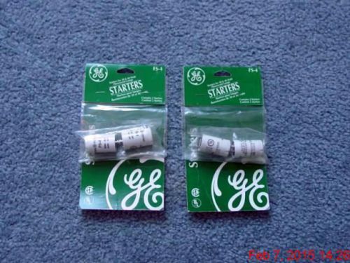(2) packs of ge starters (fs-4) for 30 &amp; 40 watt fluorescent lamps for sale