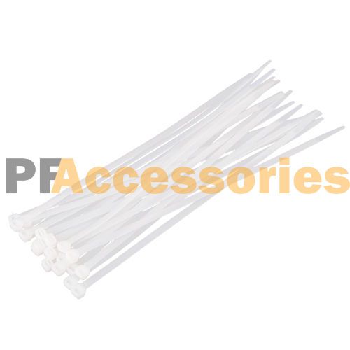 50 Pcs White 7&#034; inch Multi Purpose UV Resistant Outdoor Cable Zip Ties 40 Lb LOT