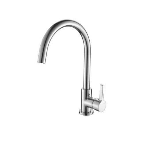 National round kitchen sink and laundry mixer tap / taps / faucet - chrome for sale