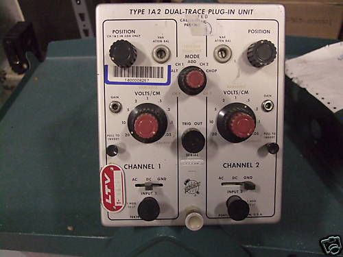 Tektronix 1a2 dual-trace plug-in unit for sale