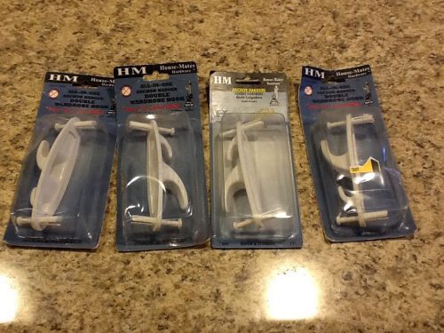 Lot of 4 New All in One Anchor Hanger Double Wardrobe Hook 100lb hook