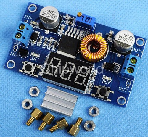 Dc-dc step down power module 4v-38v to 1.25v-36v led voltmeter adjustable 5a new for sale