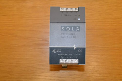 Sola SDN 5-24-480 (480VAC to 24VDC) DIN Rail Power Supply
