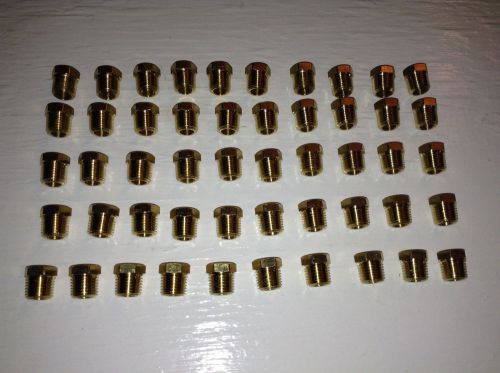 1/8&#034;fnpt x 1/4&#034;mnpt brass hex bushing pipe fitting adapter made in usa! 50 pack! for sale
