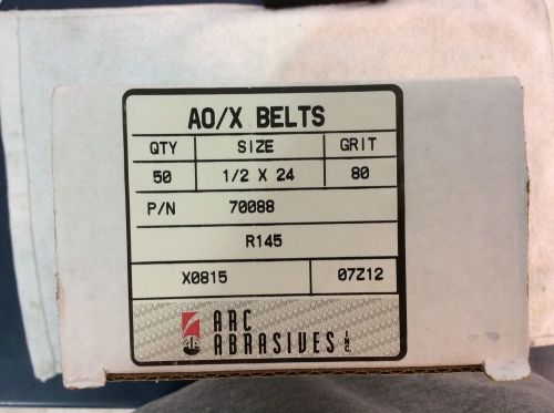ARC Abrasives 70088 AO Air File Belts, 80 Grit 1/2 X 24&#034; 50-Pack