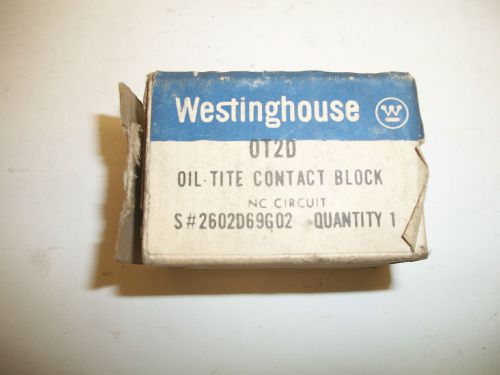 WESTINGHOUSE OT2D OIL TIGHT CONTACT BLOCK N.C. NOS