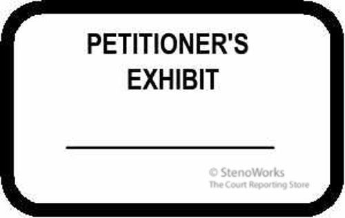 Petitioner&#039;s exhibit labels stickers white  492 per pack for sale