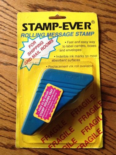 STAMP - EVER Pre-Inked Rolling Stamp - FRAGILE -Message Stamp Red