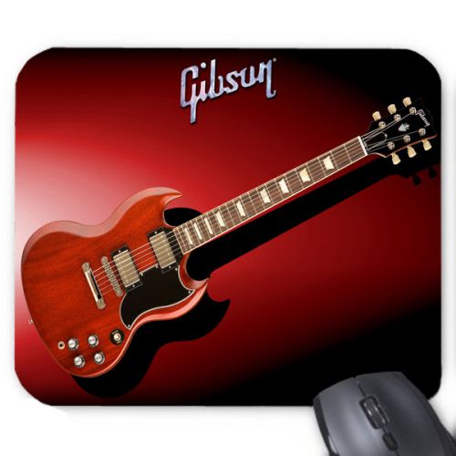 Gibson Guitar Design On Mousepad Gaming Anti Slip For Optical Laser Mouse  New