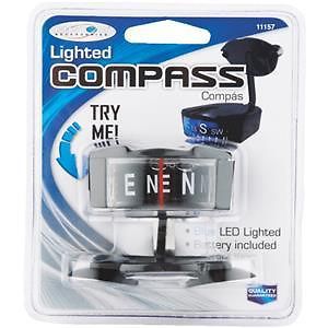 Custom Accessories 11157 Lighted Compass-LOW PROFILE COMPASS