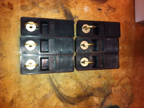 Lot of six ge panelboard locks and keys for sale