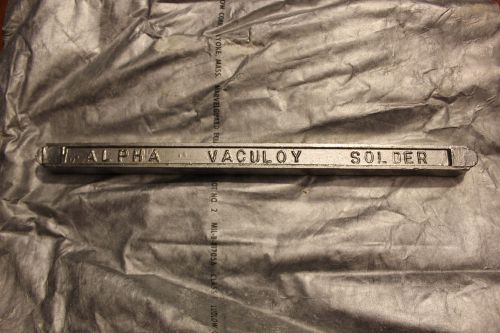 Alpha Vaculoy Solder Bar 63/37    2lb 2oz