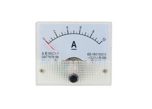 85C1 DC 0-10A Rectangle Analog Panel Ammeter Gauge