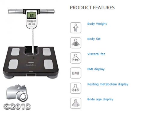 FULL BODY COMPOSITION MONITOR/ WEIGHING SCALE MACHINE HBF-358 DIGITAL LCD SCREEN