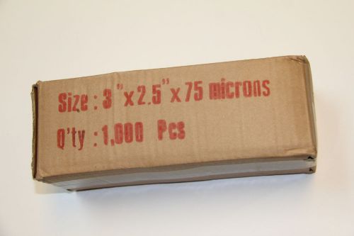 1000 - 3&#034; x2.5&#034; Clear Zip lock Bags ReClosable Plastic Bags box of 1000 pcs