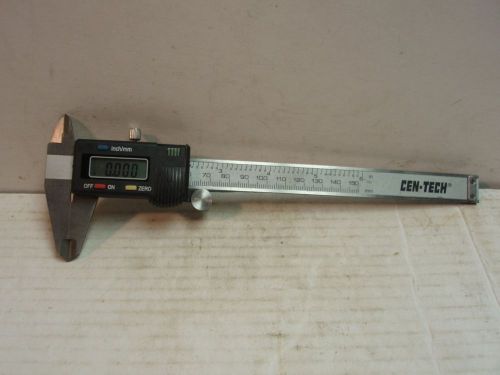 Cen-tech 6&#034; digital caliper inch &amp; metric for sale