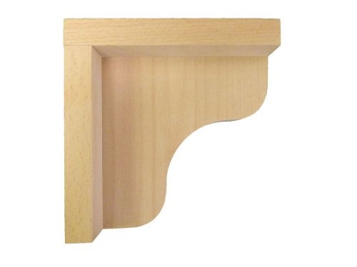 Corbel Bar Bracket Stain-Grade Wood- Oak Shelf Support 6X6X2.5&#034;