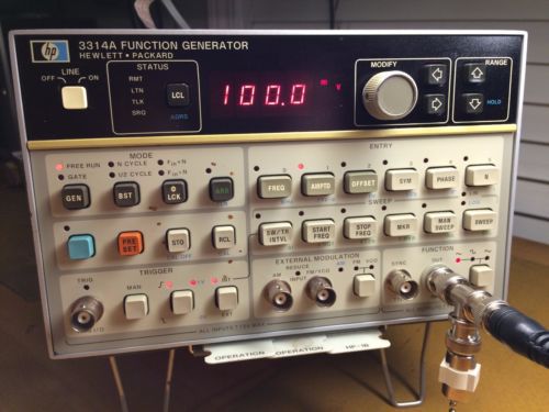 Hewlett Packard HP 3314A Function Generator 1mHz to 19.99MHz Tested + Manuals