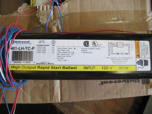 Universal 481-LH-TC-P HO Rapid Start Magnetic Ballast (1) T12 Lamp 120V/60Hz NIB