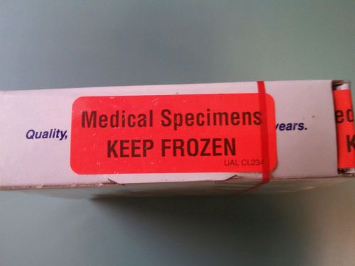Medical Specimens KEEP FROZEN label stickers