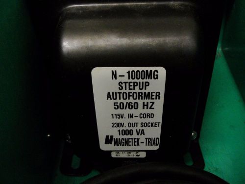 Triad Magnetics N-1000 MG Step Up Autoformer, 100VA