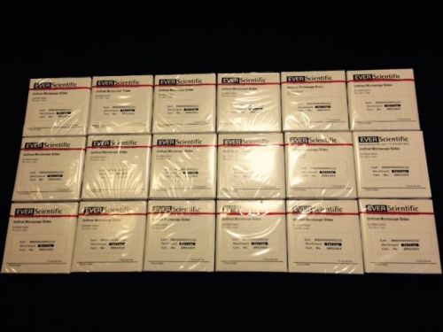 HISTOLOGY MICROSCOPE SLIDES 18 BOXES EVER SCIENTIFIC