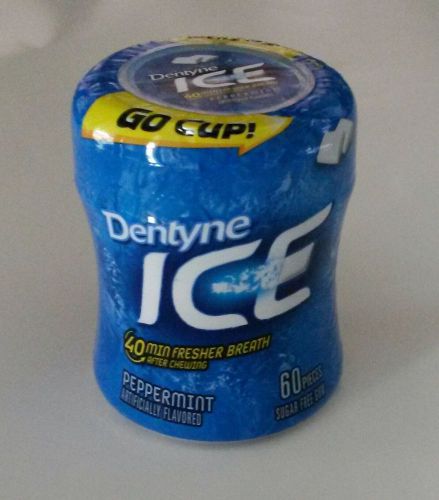 New Case of Peppermint Dentyne Ice Gum Sugar Free, 60 Pieces -- 24 per case