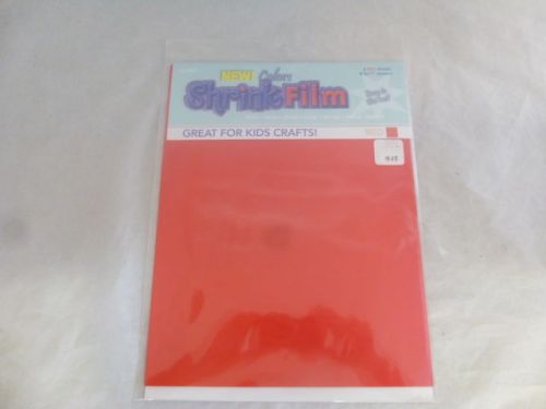 Grafix Colors Shrink Film Red Opaque 6 Sheets 8.5 x 11&#034; New Easy to Die-cut!!