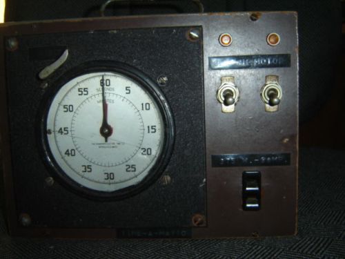 Vintage Industrail Standard Electric Time Co Clock Meter