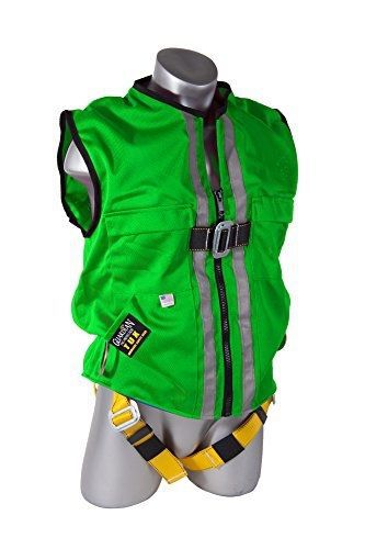 Guardian Fall Protection 02220 Green Mesh Construction Tux Harness, Large