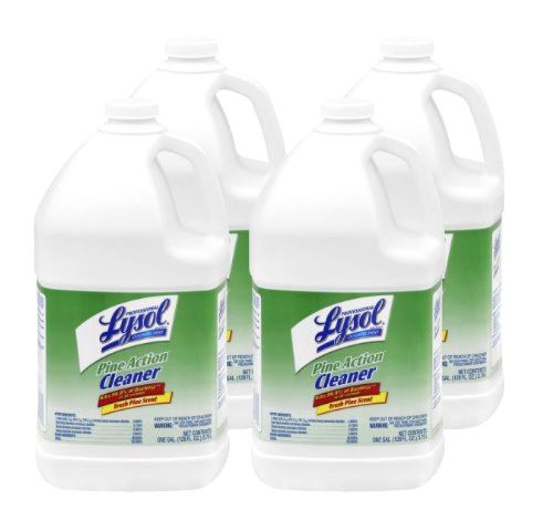 Professional Lysol Pine Action Cleaner Concentrate, 1 Gallon (Case of 4)