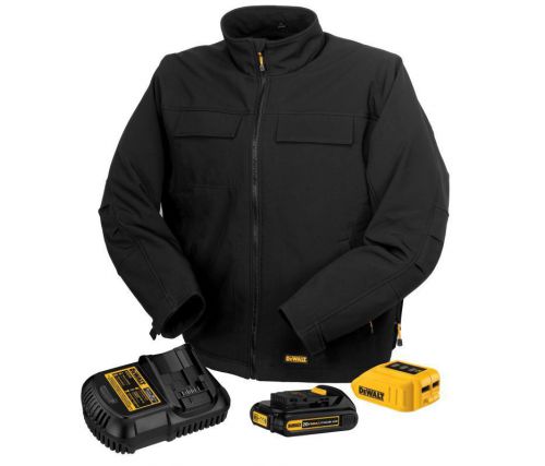 DeWALT Men&#039;s Black Heated Jacket, Size M, W/ Battery, DCHJ060C1-M |JA2|