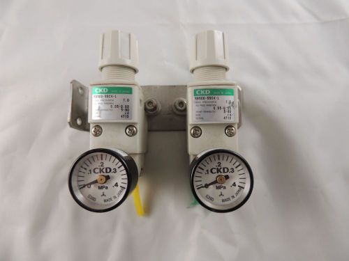 Lot 2 CKD RB500-SSC4-L Regulators &amp; G39D Gauges ~ Pressure Flow Control