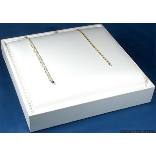 White Faux Leather Bracelet Display Tray