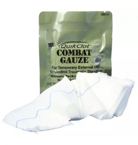 New quikclot combat z-fold gauze hemostatic dressing bandage emergency ifak 5/21 for sale